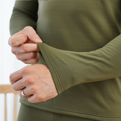 Ensemble de sous-vêtements thermiques sportifs d'hiver de couleur unie extérieure