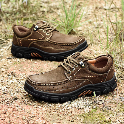 أحذية خارجية كاجوال من الجلد المصنفر مقاومة للتآكل