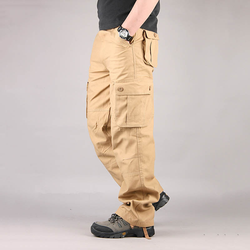Casual Multi Pocket Military Plus Size Men's Cargo Pants - KINGEOUS