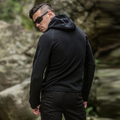 Color sólido Aventurero al aire libre Chaqueta de hombres de vellón cálido