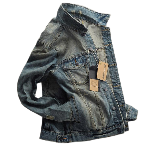 Fashion Retro Old Denim Men's Jacket