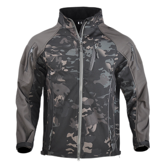 Coque molle épaississait la veste pour hommes chauds à vent imperméable