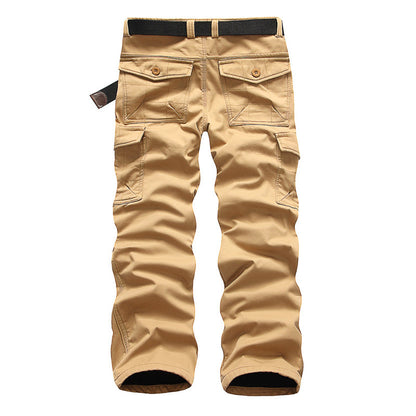 الشتاء طبقة مزدوجة سميكة السراويل القطنية الفضفاضة للرجال في الهواء الطلق