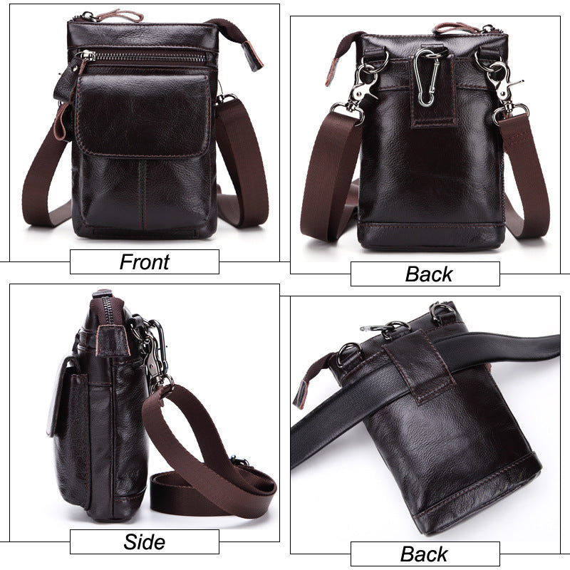 Casual Multi-Functional Leather Wallet Men's Waist Bag