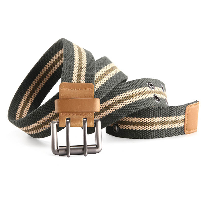 US Airborne Division 101 Casual Double Pin Buckle Canvas Belt