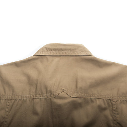 Loose Solid Clor Cargo Short Sleeve Outdoor Men Shirt