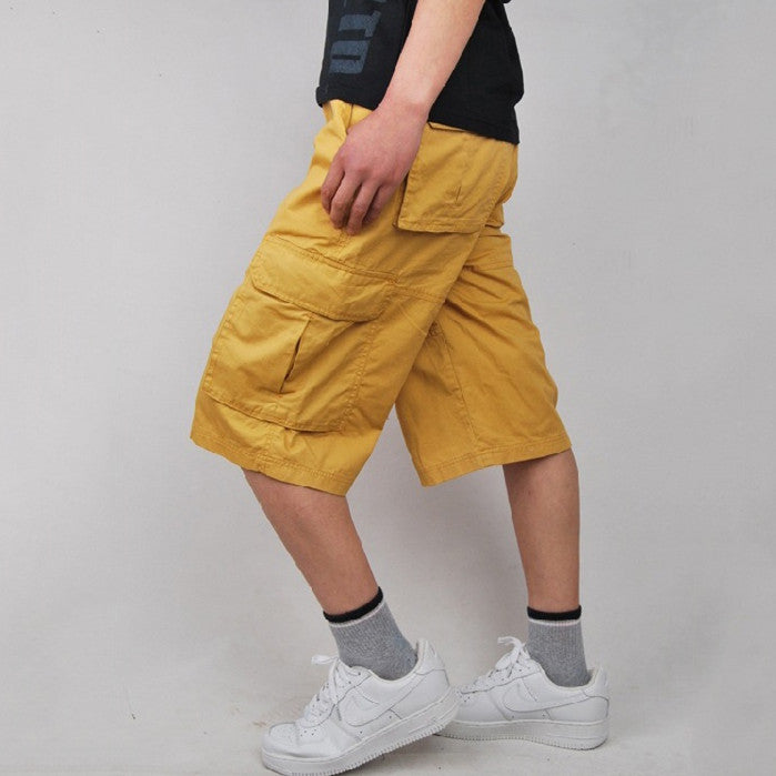 Large Size Pure Cotton Multi-Pocket Outdoor Men's Shorts
