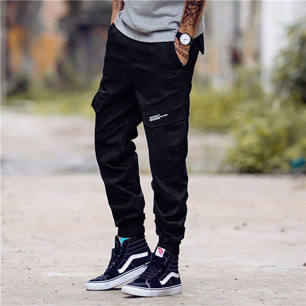 2019 Fashion Streetwear Jeans Jogger Ankle Banded Pants - KINGEOUS