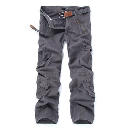Causal Pockets Design Outdoor CottonMen's Cargo Pants - KINGEOUS