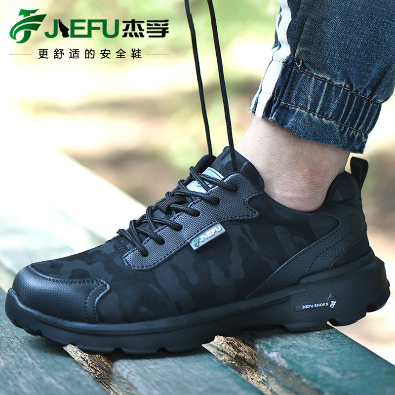 Men Steel Toe Air Safety Boots Puncture-Proof Work Sneakers Breathable Shoes