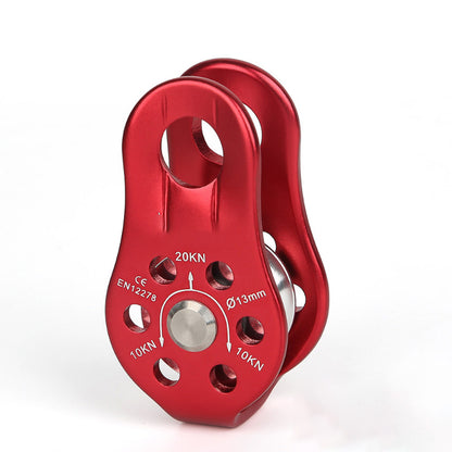 Rock Climbing Pulley Fixed Sideplate Single Sheave Pulley Outdoor Survival Tool