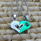 I Love You Heart Titanium Steel Couple Necklaces