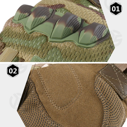 Tactical Gloves Full Finger, TPR Impact Protective, EVA Palm Padding for Men Airsoft Shooting Range