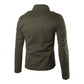 British Style Solid Color Embroidery Standing Collar Men's Cargo Jacket - KINGEOUS