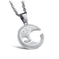 Romantic White Music Note Shape Stainless Steel Couple Necklaces