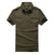 Military Cotton Slip Lapel Short Sleeve Men's T-shirt