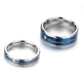 Forever Love CZ Inlaid Stainless Steel Couple Rings - KINGEOUS