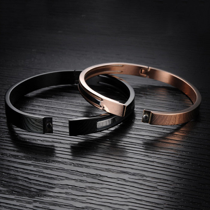 Forever Love Plating Stainless Steel Couple Bracelets - KINGEOUS