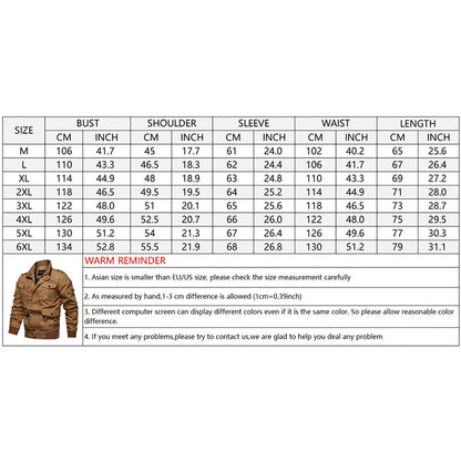 Plus-Size-Multi-Pocket-Flying Herrenjacke