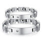 Healthy Lodestone Stainless Steel CZ Inlaid Couple Bracelets - KINGEOUS
