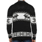 Christmas Jacquard Knit Button Cardigan Men Sweater