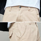 Solid Cotton Multi-pocket Men's Shorts