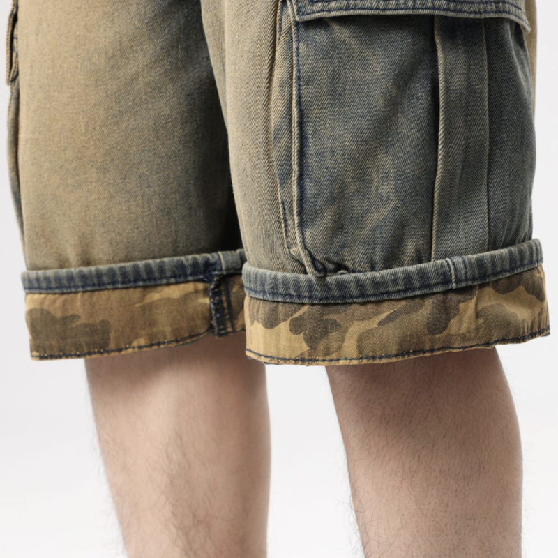 Vintage Casual Loose Multi-pocket Men‘s Shorts