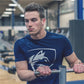 Sport Round Neck Elastic Sweat Absorption Men's T-shirt