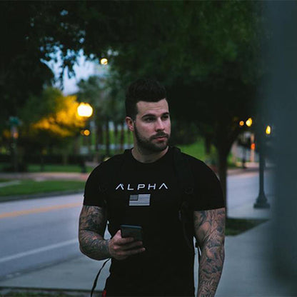 Cotton Breathable Fitness & Run Men's T-shirt - KINGEOUS