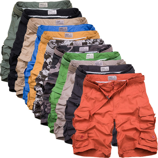 Casual Multi-pocket Sport Outdoor Mens Cargo Shorts - KINGEOUS