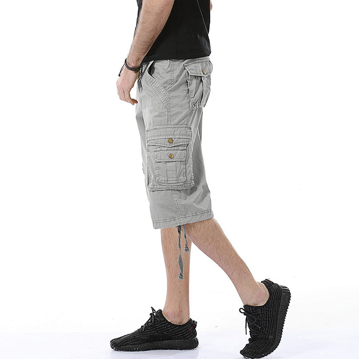 Leisure New Style Washed Solid Color Men's Shorts