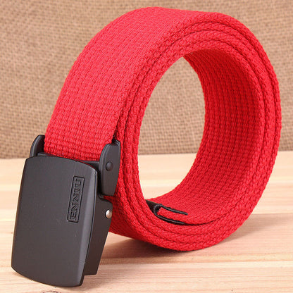 Add Thicken Weave Canvas Cargo Men Belt - KINGEOUS