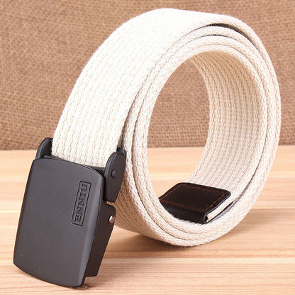 Add Thicken Weave Canvas Cargo Men Belt - KINGEOUS