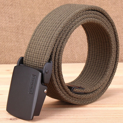 Add Thicken Weave Canvas Cargo Men Belt - KINGEOUS