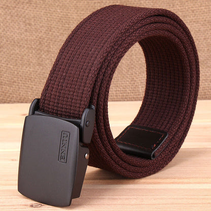 Add Thicken Weave Canvas Cargo Men Belt - KINGEOUS