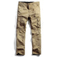 Solid Color Cotton Pocket Men's Cargo Pants