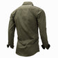 Military Style Lapel Zipper Design Long Sleeve Men's Shirt