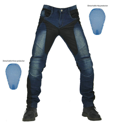 Racing Casual Slim-fit Stretch Mesh Stitching Men's Pants