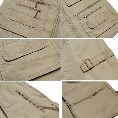 سترة رجالية مريحة من القطن للأماكن الخارجية مقاس كبير