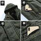 New Simple Cotton Hooded Long Men's Jacket