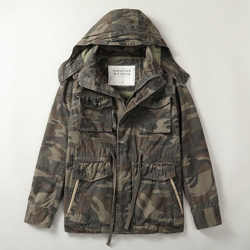 Military Thick Camo Pure Cotton Warm Parkas Men Jacket