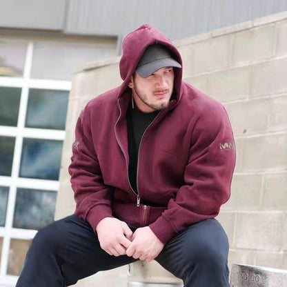 Fitness Chaqueta de entrenamiento suelto de entrenamiento para hombres Camisa deportiva espesa de Warcraft irregular