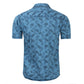 Fresh All-match Blue Printed Short Sleeve Men Shirt