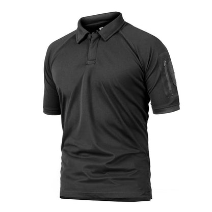Camiseta para hombres de solapa de secado rápido de camuflaje