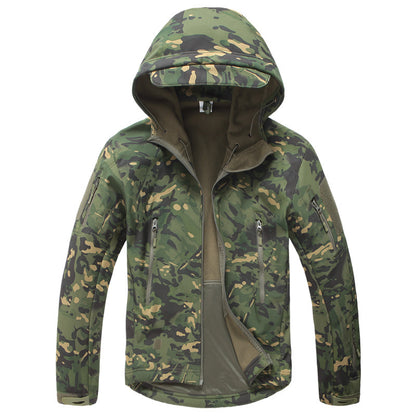 Manteau de camouflage de vent à coque en coquille