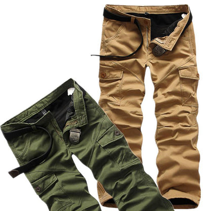 الشتاء طبقة مزدوجة سميكة السراويل القطنية الفضفاضة للرجال في الهواء الطلق