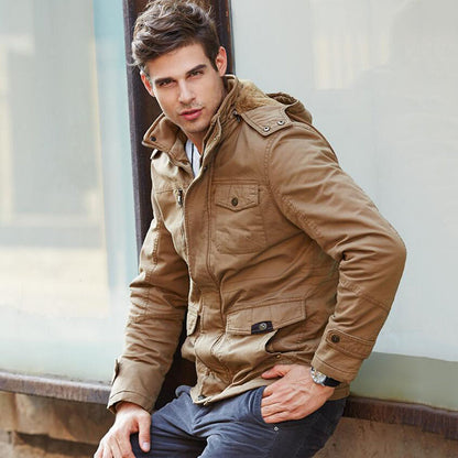 Casual Mantenga el abrigo de espesor de vuelo de los hombres.