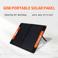 60W Solar Panel Portable Power Supply Outdoor Camping Charging Travel Battery Board