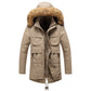Casual Long Warm Detachable Hood Men's Coat