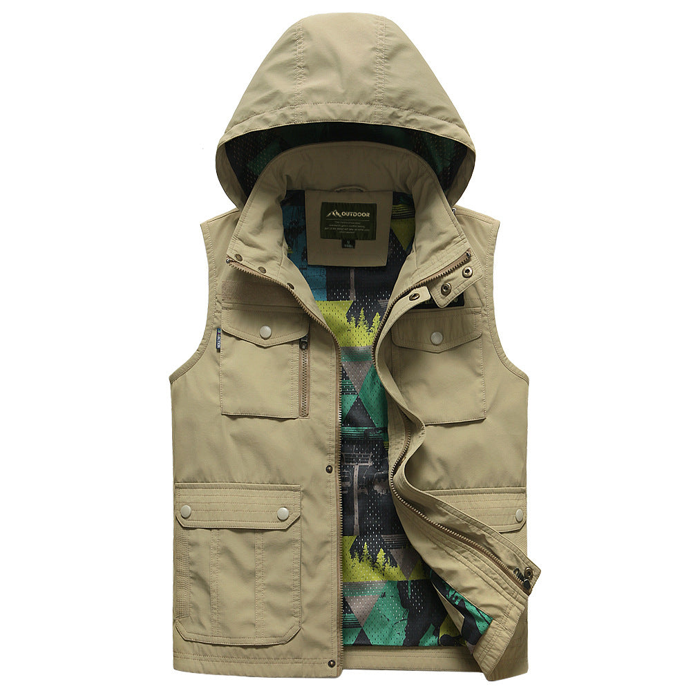 Four Seasons  Men's Hats and Pockets Outdoor Vests